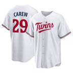 Minnesota Twins #29 Rod Carew Player White CONTONHome Game Stitched Jerseys