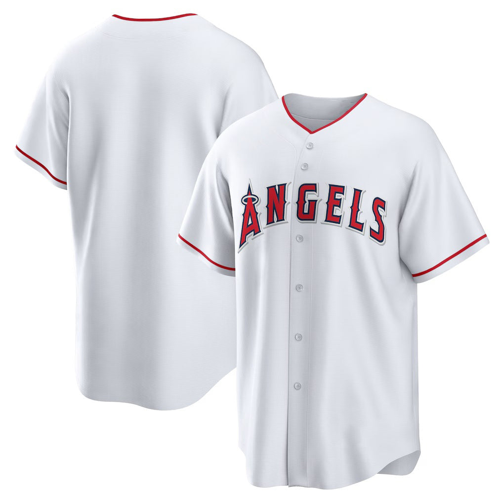Los Angeles Angels White CONTON Home Replica Team Jersey