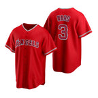 Los Angeles Angels #3 Waylor Ward Red CONTON Cool Base Stitched Jersey
