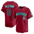 Arizona Diamondbacks #8 James McCann Player Red CONTON Limited Home Game Stitched Jerseys