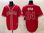 Texas Rangers #34 Nolan Ryan Red CONTON 2026 City Connect Stadium Stitched Jersey
