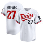 Minnesota Twins #27 Ryan Jeffers White CONTON Home Limited Player Jersey