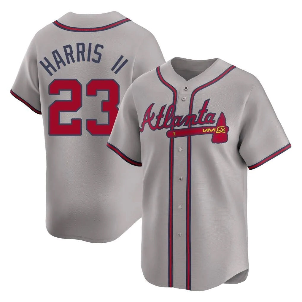 Atlanta Braves #23 Michael Harris II Player Gray CONTON Limited Home Game Stitched Jerseys