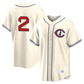 Chicago Cubs #2 Nico Hoerner Player Cream CONTON Field of Dreams Home Game Stitched Jerseys