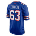 B.Bills #63 Austin Corbett Royal CONTON Team Game Jersey