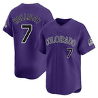 Colorado Rockies #7 Matt Holliday Player Purple CONTON Limited Home Stitched Jerseys