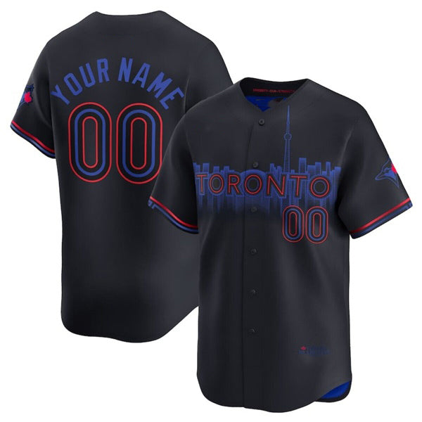Custom Toronto Blue Jays Active Player Black CONTON 2024 City Connect Limited Stitched Jersey
