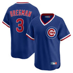 Chicago Cubs #3 Alex Bregman Player Royal CONTON T-shirt Cooperstown Collection Limited Stitched Jerseys