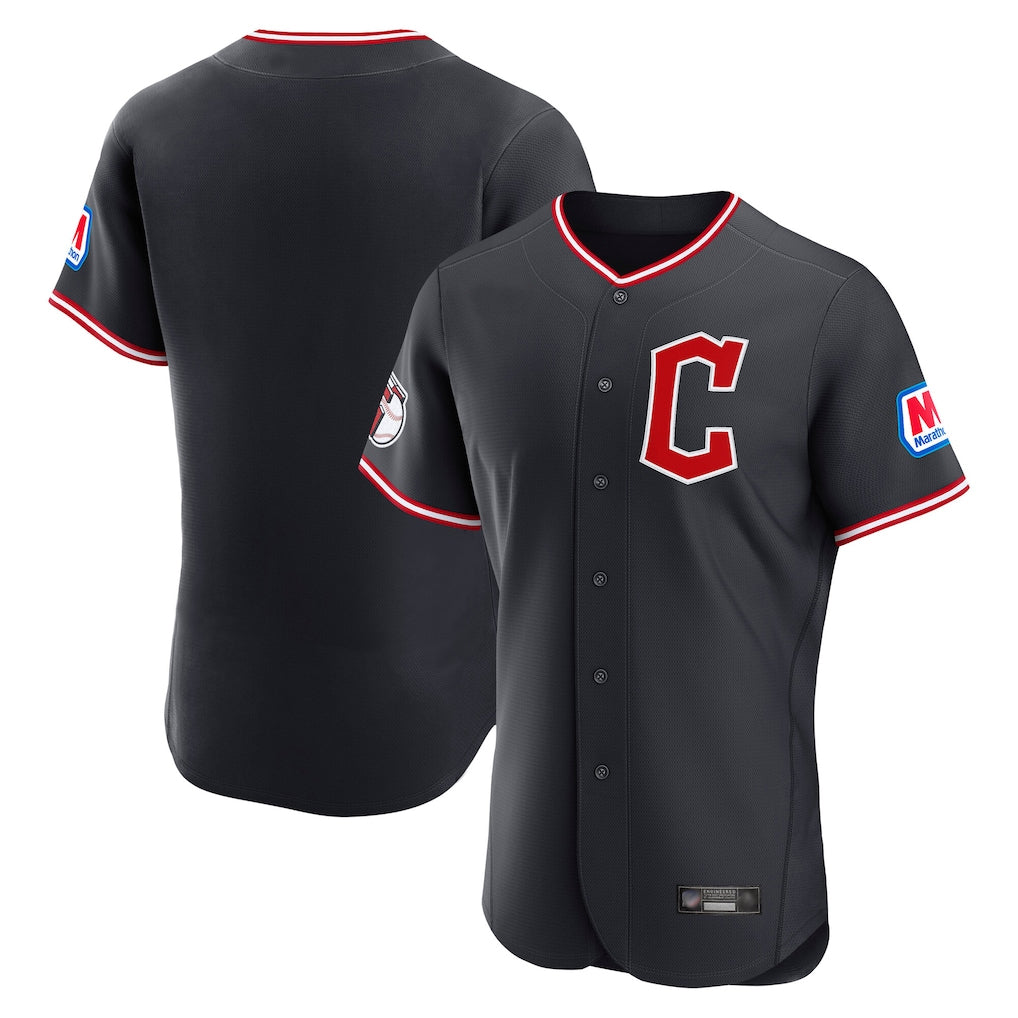Cleveland Guardians Blank Player Navy CONTON Limited Elite Home Stitched Jerseys
