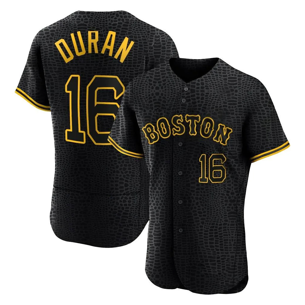 Boston Red Sox #16 Jarren Duran Player Black CONTON Snake Skin City Limited Elite Home Stitched Jerseys
