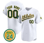 Custom Oakland Athletics Active Player White CONTON Rickey Henderson Patch Vapor Premier Limited Stitched Jersey