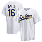 Los Angeles Dodgers #16 Will Smith Player Gold White CONTON 2026 Collection Stadium Game Stitched Jerseys