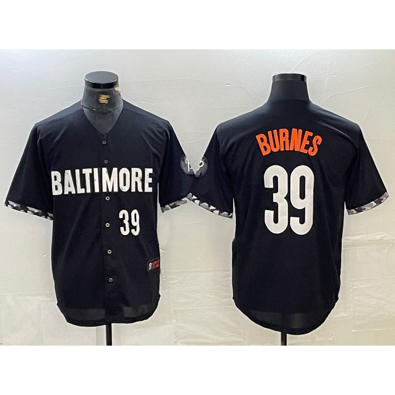 Baltimore Orioles #39 Corbin Burnes Number Black CONTON 2023 City Connect Cool Base Stitched Jerseys