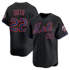 New York Mets #22 Juan Soto Black CONTON Alternate Limited Player Jersey