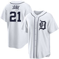Detroit Tigers #21 Jackson Jobe White CONTON Cool Base Stitched Jersey