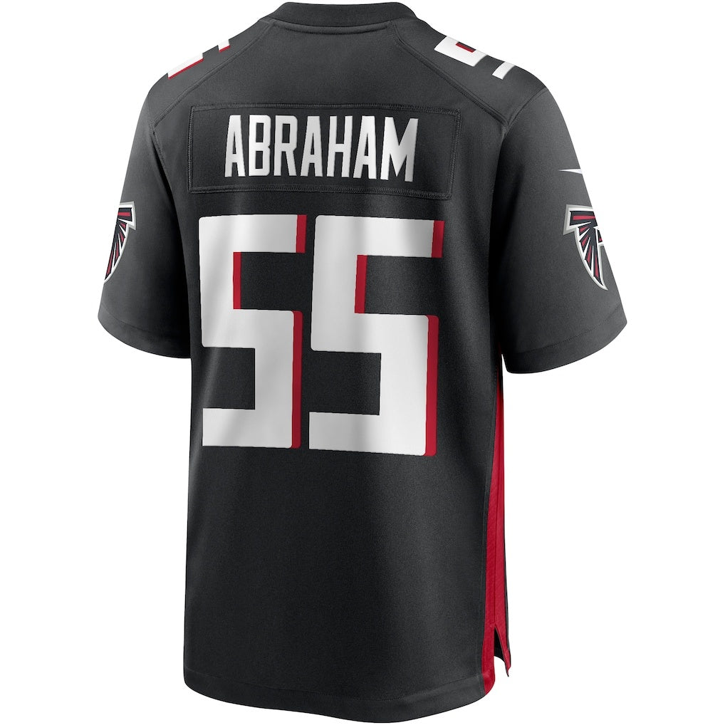 A.Falcons #55 John Abraham Black CONTON Game Retired Player Jersey