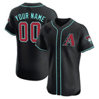 Custom Arizona Diamondbacks 2024 Flex Base Jersey ¨C Black CONTON