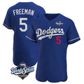 Los Angeles Dodgers #5 Freddie Freeman Player Royal CONTON World Series Limited Elite Home Stitched Jerseys