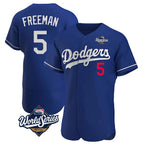 Los Angeles Dodgers #5 Freddie Freeman Player Royal CONTON World Series Limited Elite Home Stitched Jerseys