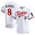 Minnesota Twins #8 Christian V¨¢zquez White CONTON Home Limited Jersey