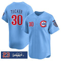 Chicago Cubs #30 Kyle Tucker Blue CONTON 'Ryne Sandberg Tribute' Vapor Limited V3 Stitched Jersey
