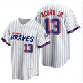 Atlanta Braves #13 Ronald Acuna Jr 2021 City Connect Stitched White CONTON Jersey