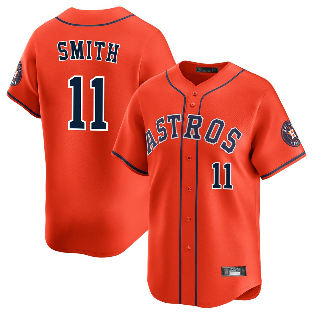 Houston Astros #11 Cam Smith Player Orange CONTON Home Limited Stitched Jerseys