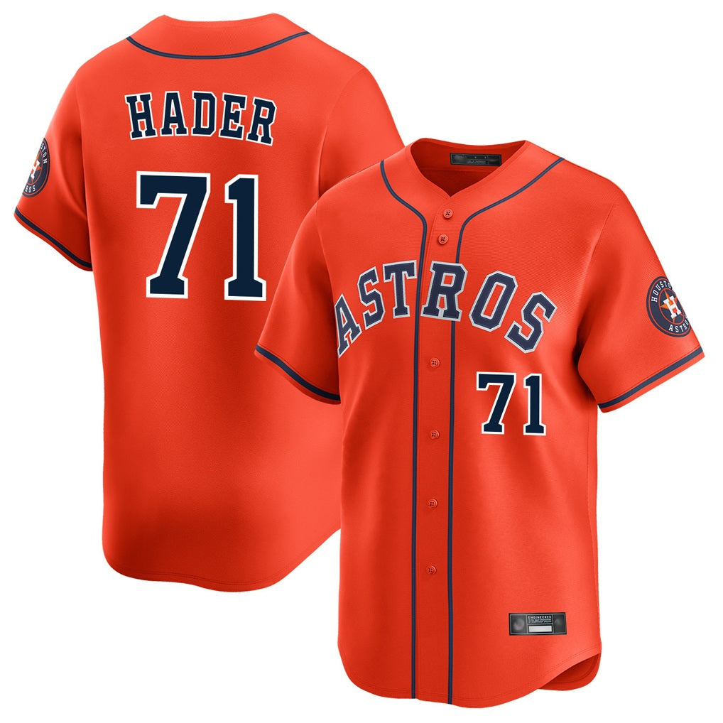 Houston Astros #71 Josh Hader Player Orange CONTON Home Limited Stitched Jerseys