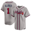 Atlanta Braves #1 Ozzie Albies Gray CONTON Road Limited Player Jersey