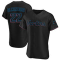 Miami Marlins #22 Sandy Alcantara Player Black CONTON Home Limited Elite Stitched Jerseys