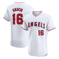 Los Angeles Angels #16 Yusei Kikuchi Player White CONTON Limited Elite Stitched Home Jerseys
