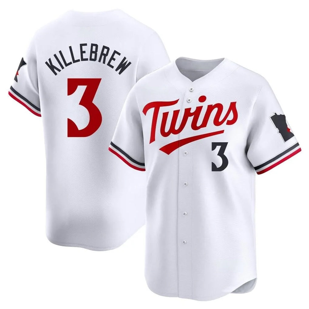 Minnesota Twins #3 Harmon Killebrew Player White CONTONHome Limited Stitched Jerseys