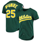 Oakland Athletics #25 Mark McGwire Mitchell & Ness Green CONTON 1997 Cooperstown Collection Authentic Jersey