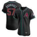 Arizona Diamondbacks #57 Eduardo Rodriguez Player Black CONTON Limited Elite Home Game Stitched Jerseys