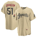 Arizona Diamondbacks #51 Randy Johnson Gold CONTON Sand City Connect Replica Player Jersey