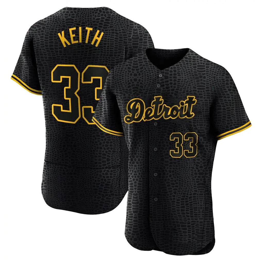 Detroit Tigers #33 Colt Keith Player Black CONTON Snake Skin City Limited Elite Home Stitched Jerseys