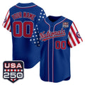 Custom Washington Nationals America 250 Edition Vapor Premier Limited Royal CONTON Stitched Jerseys