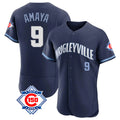 Chicago Cubs #9 Miguel Amaya Player Navy CONTON City Connect 150th Anniversary Limited Elite Home Stitched Jerseys