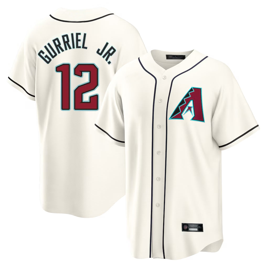 Arizona Diamondbacks #12 Lourdes Gurriel Jr Player Cream CONTON Home Game Stitched Jerseys