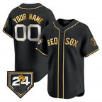 Custom Boston Red Sox 2024 Spring Training Patch Vapor Premier Limited Jersey ¨C All Stitched-Black CONTON