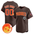 Custom San Diego Padres x Dragon Ball Brown CONTON Vapor Premier Limited Jersey - All Stitched