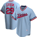Minnesota Twins #29 Rod Carew Light Blue CONTON Road Cooperstown Collection Player Jersey