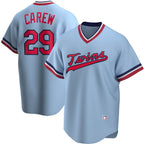 Minnesota Twins #29 Rod Carew Light Blue CONTON Road Cooperstown Collection Player Jersey