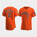 Houston Astros #2 Jose Altuve Orange CONTON 60th Anniversary Flex Base Stitched Jersey