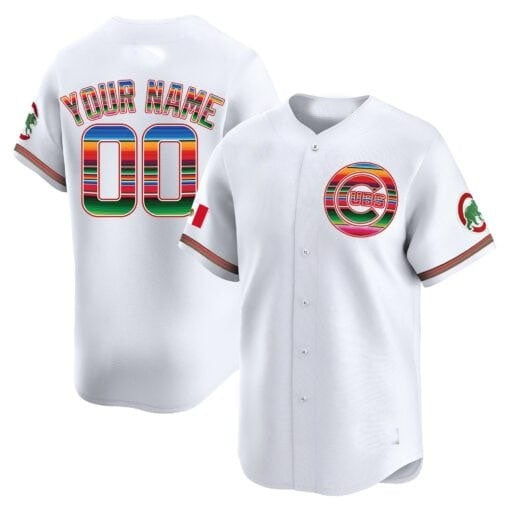 Custom Chicago Cubs Mexico Vapor Premier Limited Jersey ¨C All Stitched-White CONTON