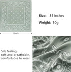 4PCS Head Scarf for Women 35” Silk Feel Hair Scarf | Satin Neck Scarfs, Square Bandana Hair Wraps, Head Scarves for Sleeping, Travel, Hair Protection, Daily Wear