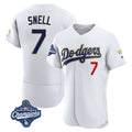 Los Angeles Dodgers #7 Blake Snell Player Gold White CONTON 2026 Collection Stadium Limited Elite World Series Meet Stitched Jerseys