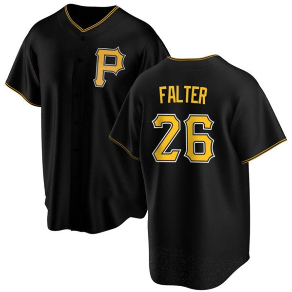 Pittsburgh Pirates #26 Bailey Falter Black CONTON Cool Base Stitched Jersey