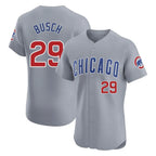 Chicago Cubs #29 Michael Busch Player Gray CONTON Road Limited Elite Home Stitched Jerseys