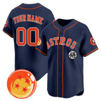 Custom Houston Astros x Dragon Ball Navy CONTON Vapor Premier Limited Jersey - All Stitched